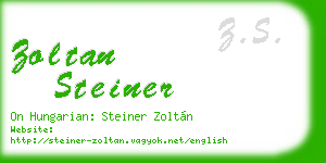 zoltan steiner business card