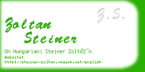 zoltan steiner business card